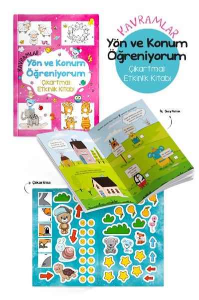 Kavramlar - Yön ve Konum Öğreniyorum Çıkartmalı Etkinlik Kitabı 3 + Yaş | Bigkids Yayınları (İnce Kapak)  - Resim 1