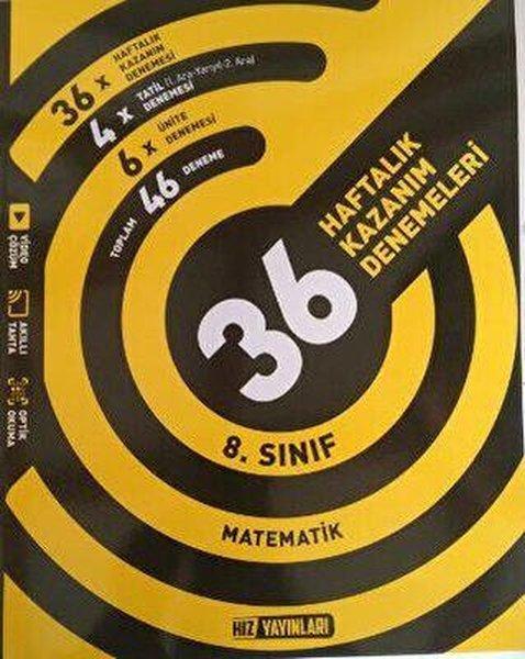 8. Sınıf LGS Matematik 36 Haftalık Kazanım Denemeleri
