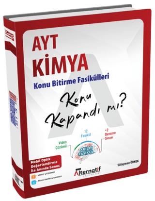 AYT Kimya Konu Bitirme Fasikülleri | Alternatif Yayınları (Ciltsiz)  - Resim 1
