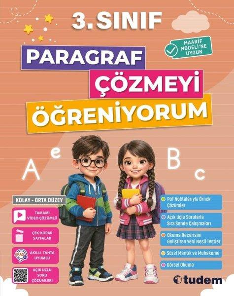 3. Sınıf Paragraf Çözmeyi Öğreniyorum | Tudem Yayınları - Ders Kitapları (İnce Kapak)  - Resim 1