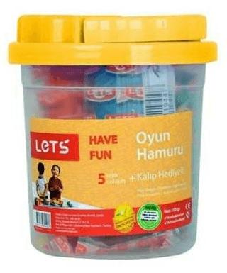 Lets Oyun Hamuru 5 Renk 100 Gr L8100 | Lets - Resim 1