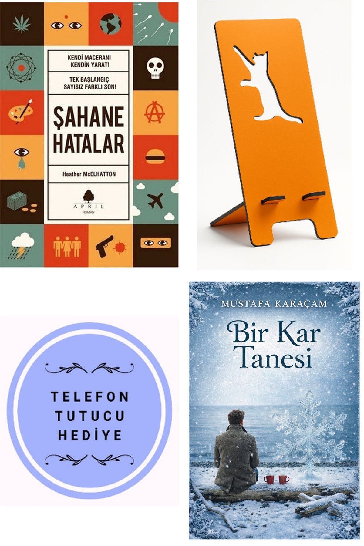 Şahane Hatalar 1 - Heather McElhatton + Telefon Tutucu + Bir Kar Tanesi kitap kapağı