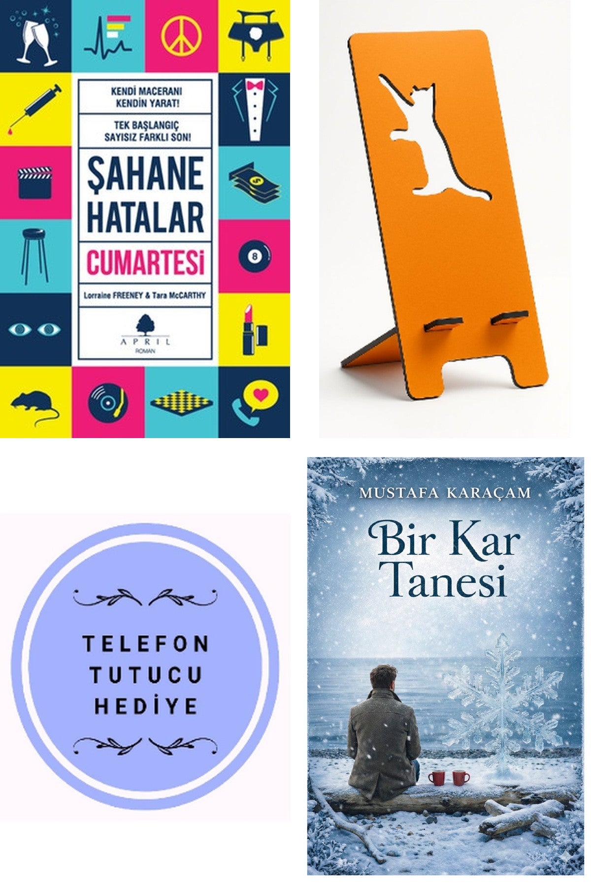 Şahane Hatalar 4 - Cumartesi - Lorraine Freeney + Telefon Tutucu + Bir Kar Tanesi kitap kapağı
