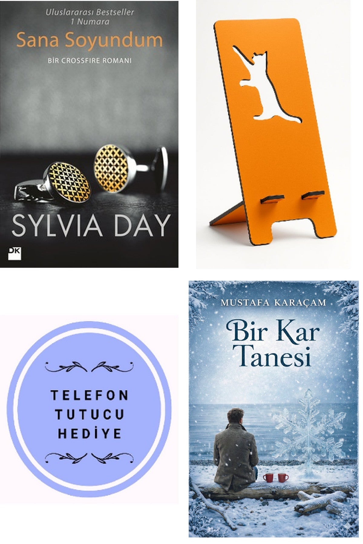 Sana Soyundum - Sylvia Day + Telefon Tutucu + Bir Kar Tanesi kitap kapağı