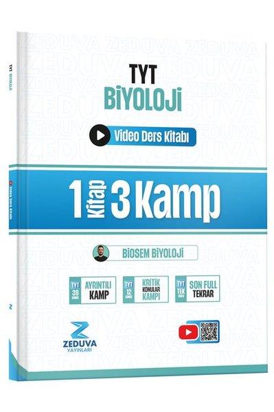 Biosem TYT Biyoloji 1 Kitap 3 Kamp Video Ders Kitabı | Zeduva Yayınları (İnce Kapak)  - Resim 1
