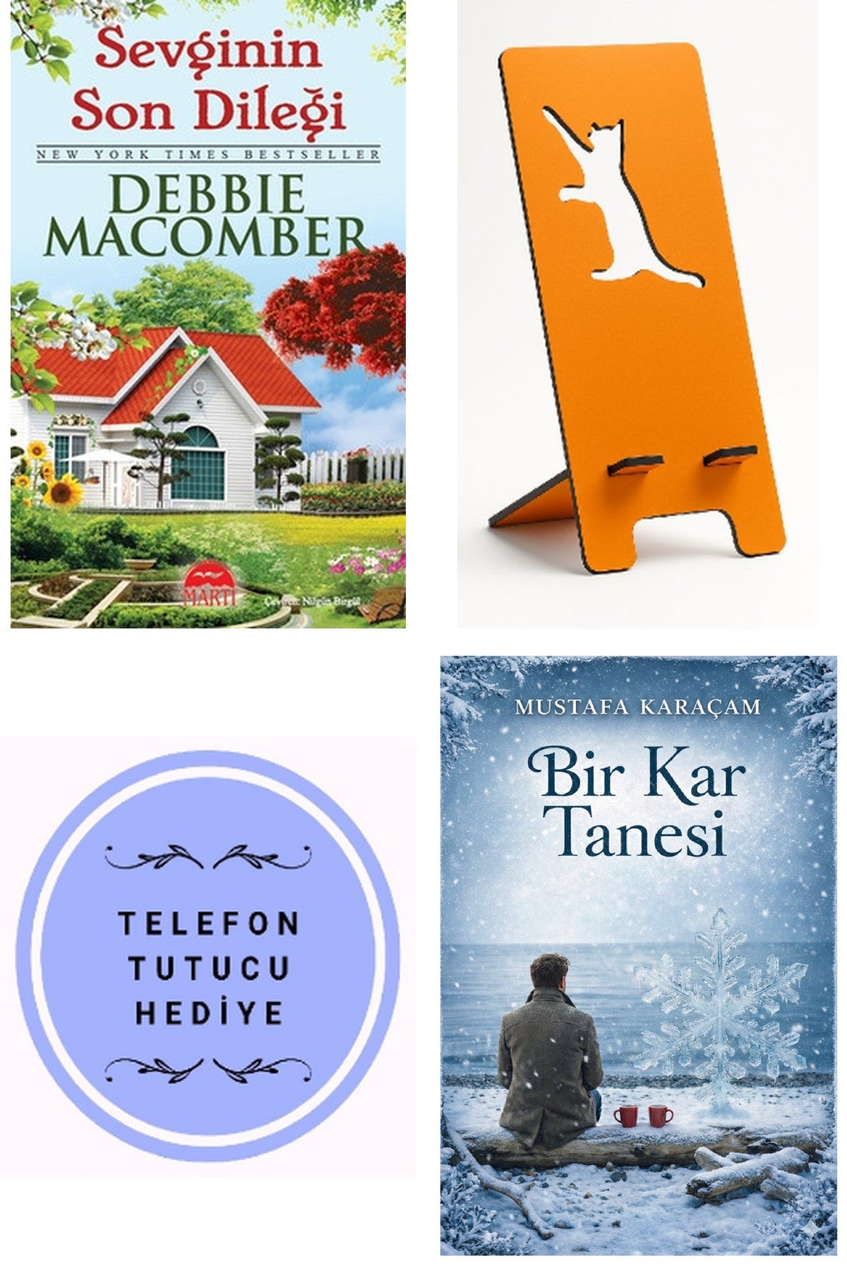 Sevginin Son Dileği - Debbie Macomber + Telefon Tutucu + Bir Kar Tanesi kitap kapağı