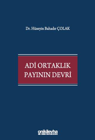 Adi Ortaklık Payının Devri | On İki Levha Yayınları (Ciltli)  - Resim 1