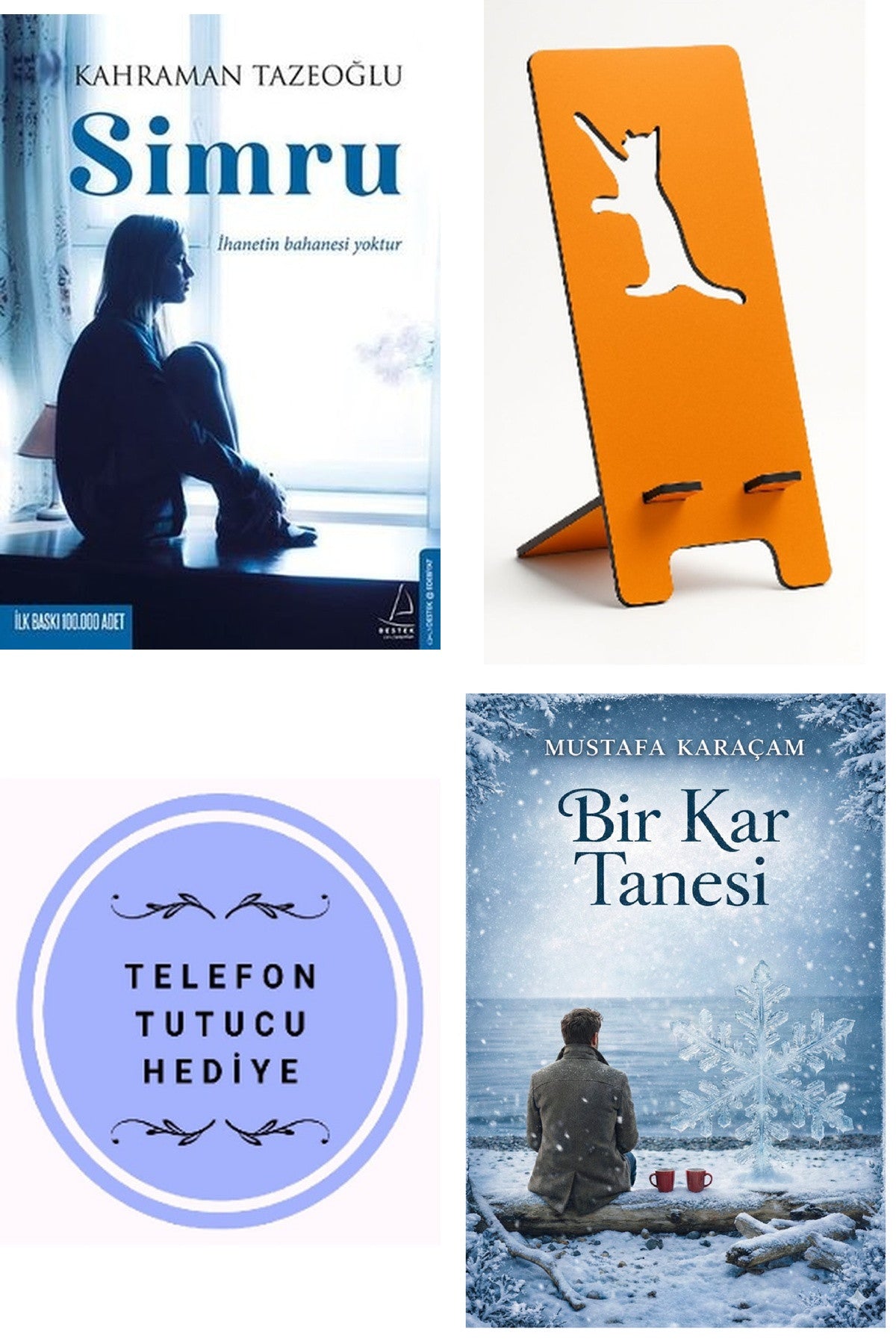 Simru - Kahraman Tazeoğlu + Telefon Tutucu + Bir Kar Tanesi kitap kapağı