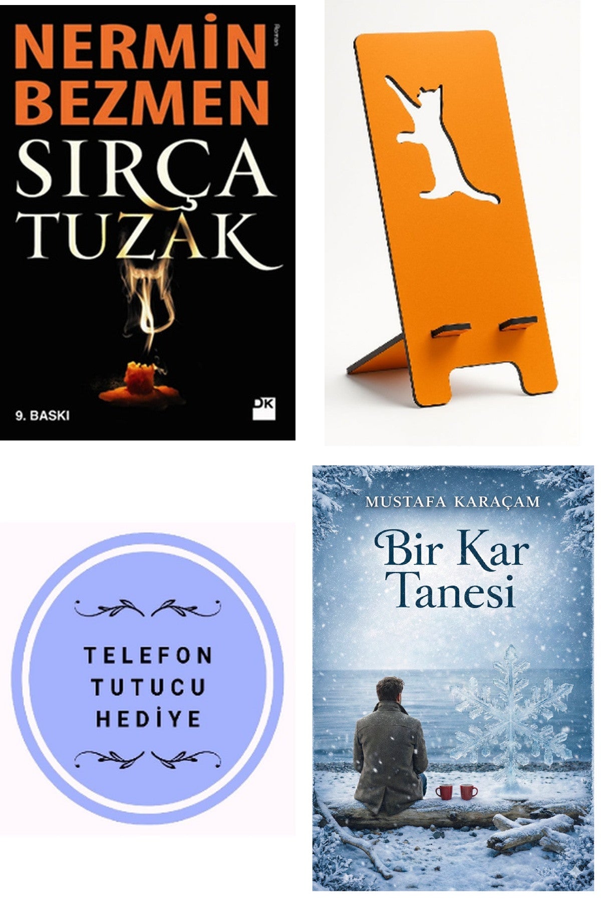 Sırça Tuzak - Nermin Bezmen + Telefon Tutucu + Bir Kar Tanesi kitap kapağı