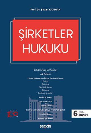 Şirketler Hukuku - Şaban Kayıhan kitap kapağı