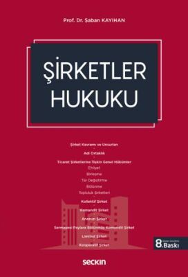 Şirketler Hukuku - Şaban Kayıhan kitap kapağı