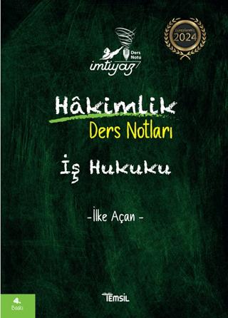 İmtiyaz İş Hukuku Hakimlik Ders Notları | Temsil Kitap (Ciltsiz)  - Resim 1