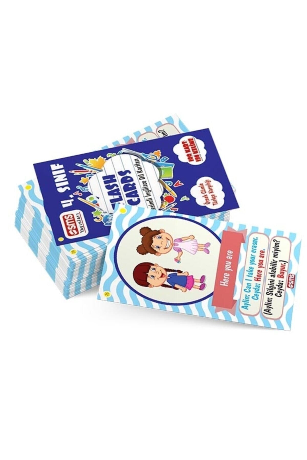 SMS 4. Sınıf Flash Cards Ingilizce Dil Kartları kitap kapağı