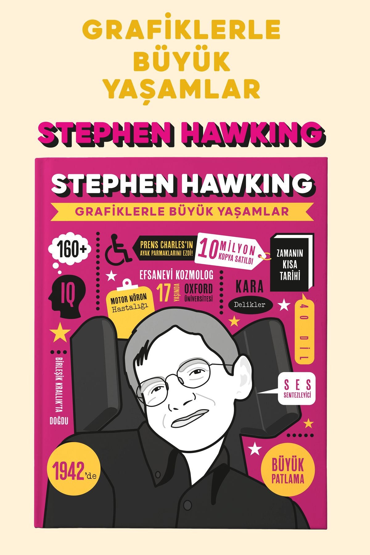 Stephen Hawkıng- Grafiklerle Büyük Yaşamlar (İnce Kapak) kitap kapağı