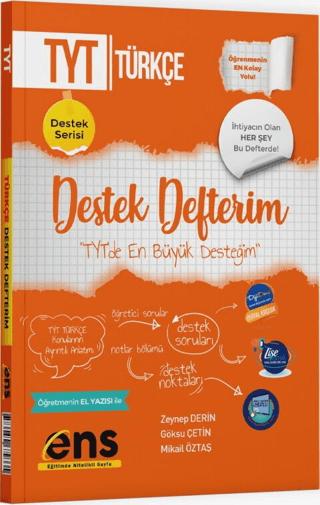 TYT Türkçe Destek Defterim | ENS Yayınları (Ciltsiz)  - Resim 1