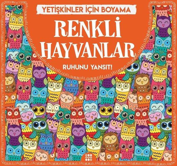 Renkli Hayvanlar-Yetişkinler İçin Boyama | Dokuz Yayınları (İnce Kapak)  - Resim 1