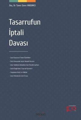 Tasarrufun İptali Davası - Taner Emre Yardımcı kitap kapağı