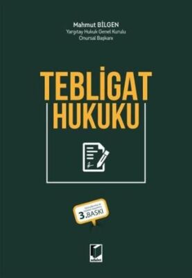 Tebligat Hukuku - Mahmut Bilgen kitap kapağı