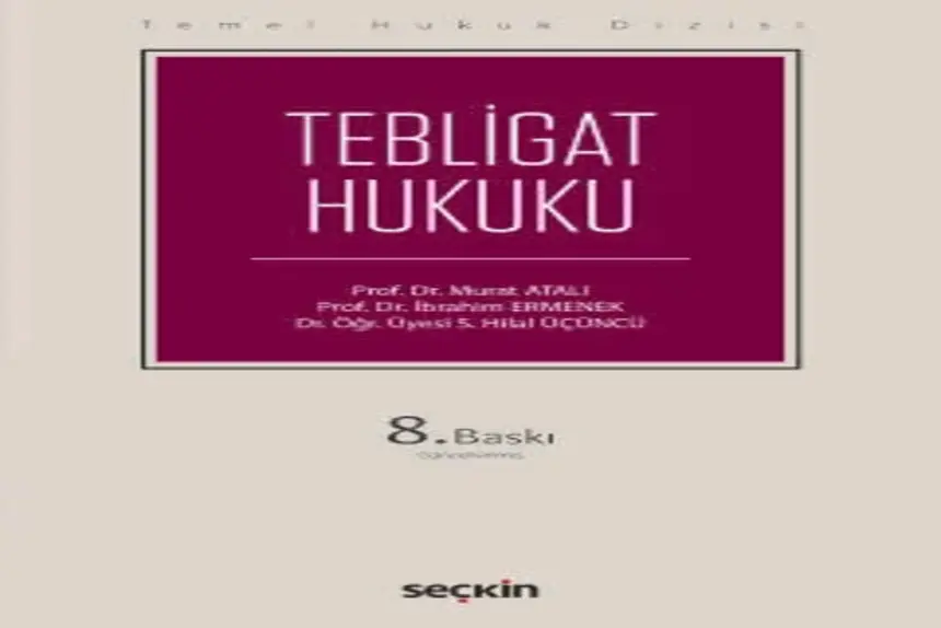 Tebligat Hukuku (THD) Prof. Dr. Murat Atalı kitap kapağı