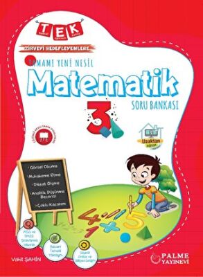 Tek 3. Sınıf Tamamı Yeni Nesil Matematik Soru Bankası - Vahit Şahin kitap kapağı