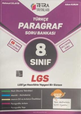 8. Sınıf LGS Türkçe Paragraf Soru Bankası - Mahmud Celayir kitap kapağı