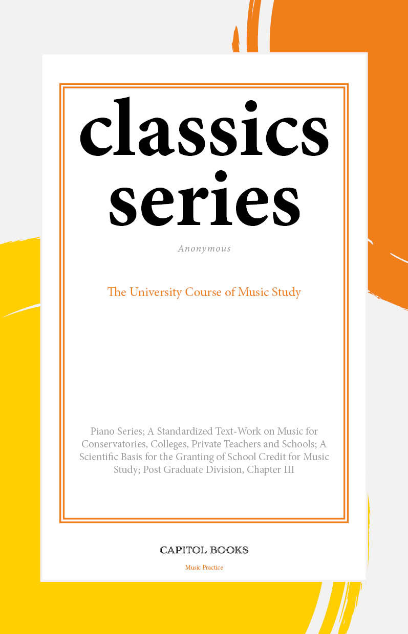 The University Course of Music Study kitap kapağı