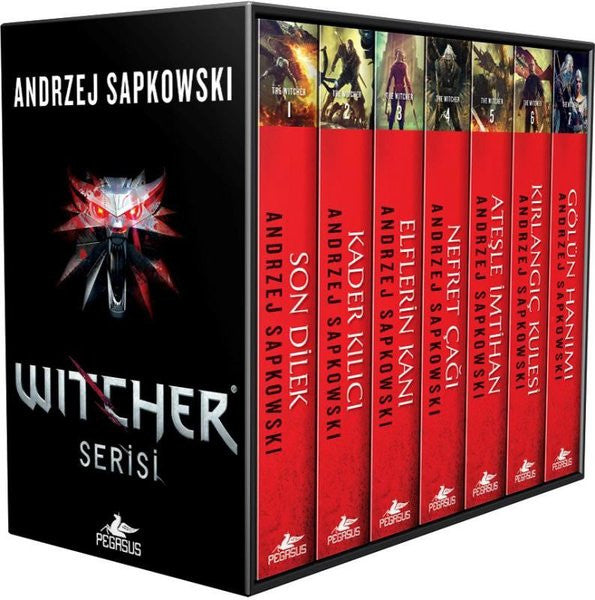 The Witcher Serisi Kutulu Özel Seti - 7 Kitap Takım - Andrzej Sapkowski kitap kapağı