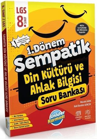 8. Sınıf LGS Din Kültürü ve Ahlak Bilgisi 1. Dönem Sempatik Soru Bankası | Ünlüler Karması (Ciltsiz)  - Resim 1