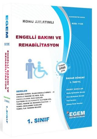 AÖF 1. Sınıf Engelli Bakımı ve Rehabilitasyon Bahar Dönemi
