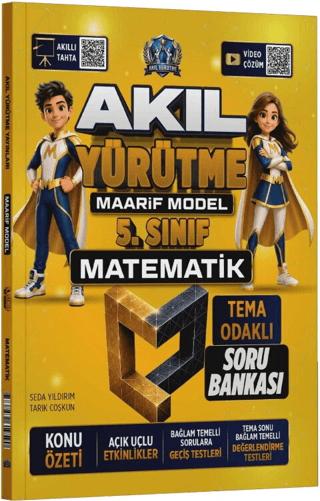 5. Sınıf Matematik Maarif Model Tema Odaklı Soru Bankası | Akıl Yürütme Yayınları (Ciltsiz)  - Resim 1