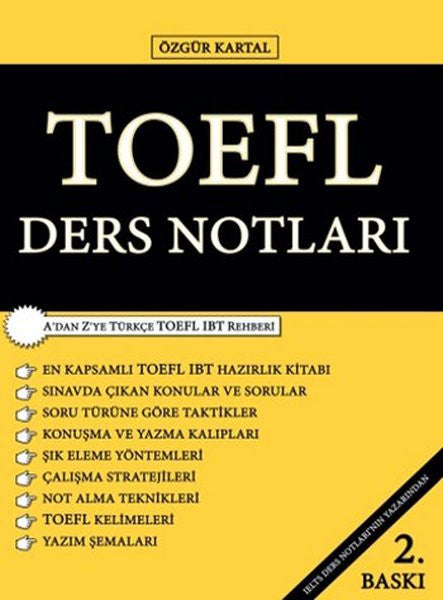 Toefl Ders Notları - Özgür Kartal kitap kapağı