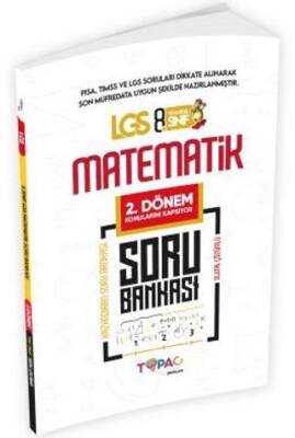 2025 8.Sınıf LGS Matematik 2.DÖNEM Dijital Çözümlü Soru Bankası Topaç Yayınları - Kolektif kitap kapağı