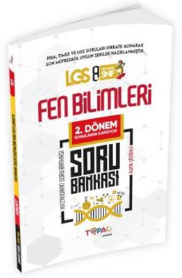 2025 8.Sınıf LGS Fen Bilimleri 2.DÖNEM Dijital Çözümlü Soru Bankası Topaç Yayınları - Kolektif kitap kapağı