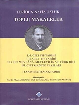 Toplu Makaleler Seti 4 Kitap Takım - Prof.Dr. Feridun Nafiz Uzluk kitap kapağı