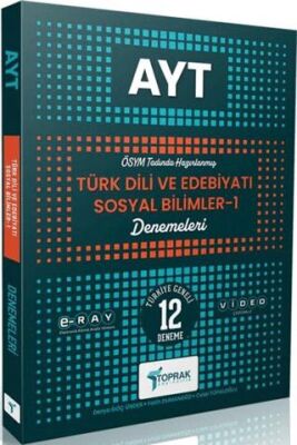 AYT Türk Dili ve Edebiyatı Sosyal Bilimler 1 Deneme Toprak Yayıncılık - Celal Topaloğlu kitap kapağı
