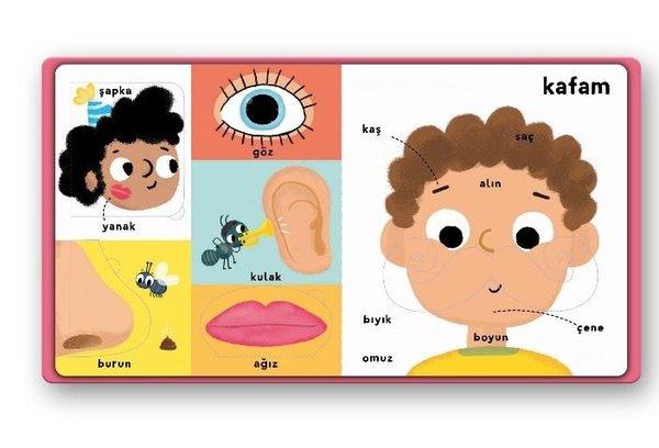 İlk 100 Kelimem - Vücudum - Pencereli Dokun - Hisset Serisi | İndigo Çocuk (Ciltli)  - Resim 2