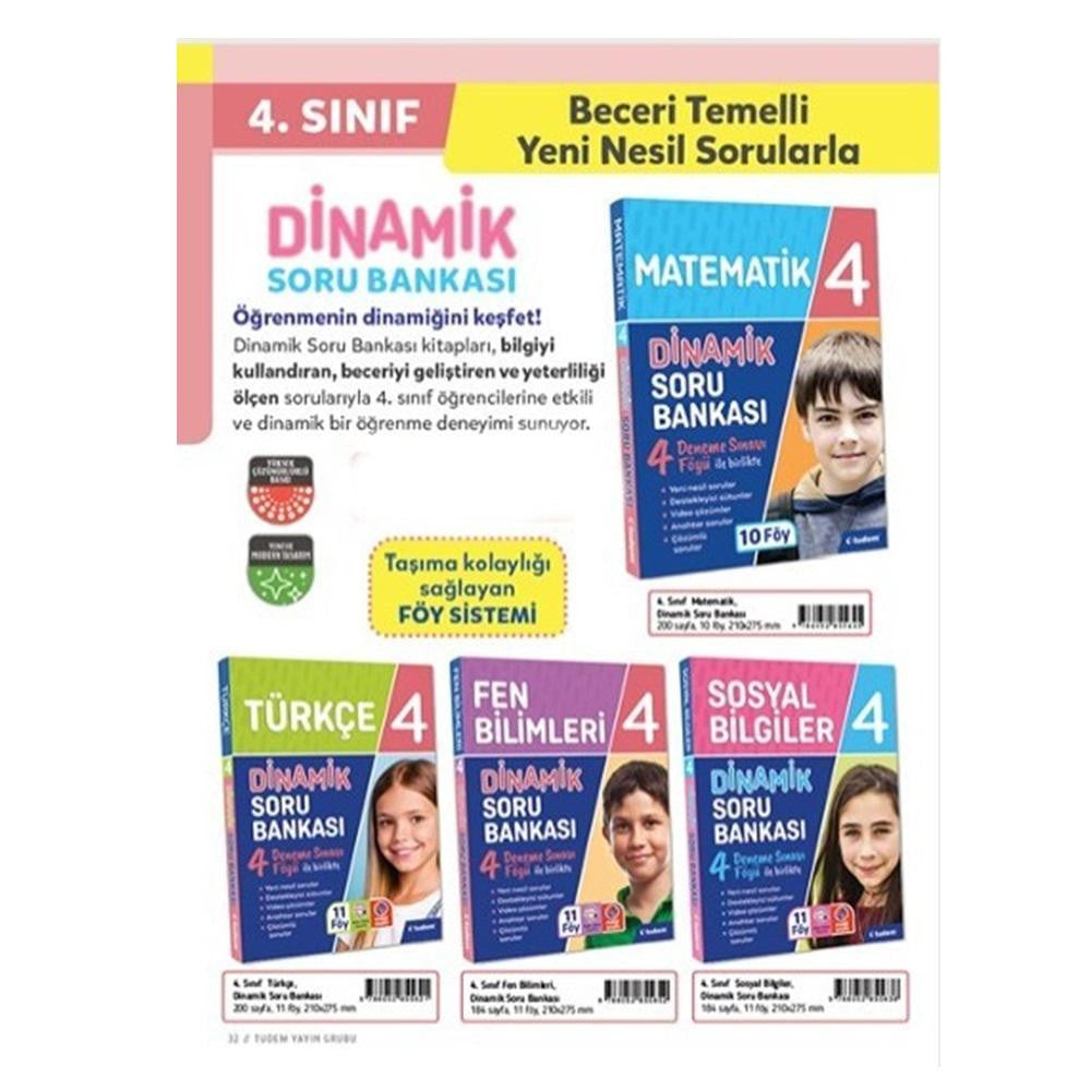 Tudem Yayınları 4. Sınıf Dinamik Soru Fasikül Seti kitap kapağı