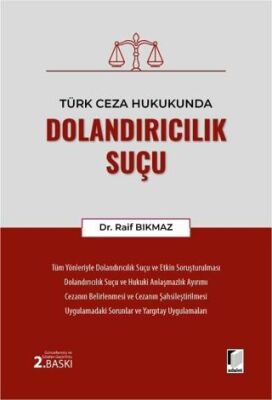 Türk Ceza Hukukunda Dolandırıcılık Suçu - Raif Bıkmaz kitap kapağı