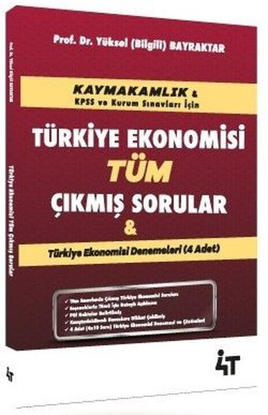 Türkiye Ekonomisi Tüm Çıkmış Sorular - Yüksel Bilgili kitap kapağı