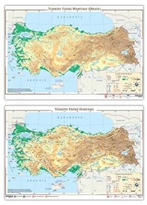 Türkiye Fiziki Haritası Yazılabilir Silinebilir - Kolektif kitap kapağı