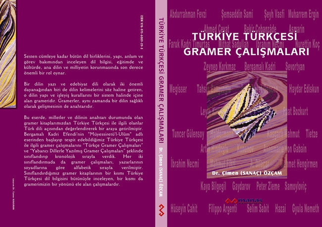 Türkiye Türkçesi Gramer Çalışmalar - Dr. Çimen Sanaç Özlem kitap kapağı