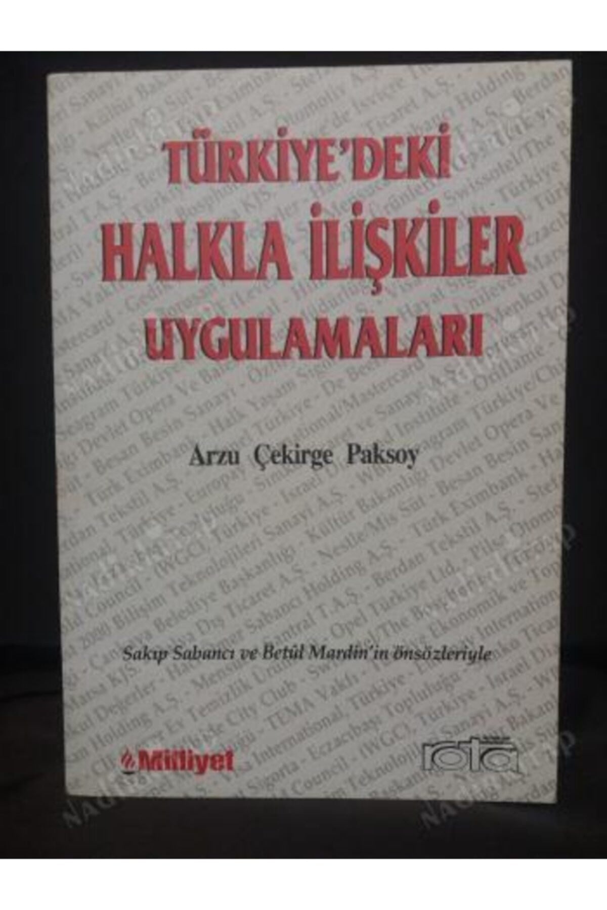 Türkiye'Deki Halkla Ilişkiler Uygulamaları Arzu Çekirge Paksoy kitap kapağı