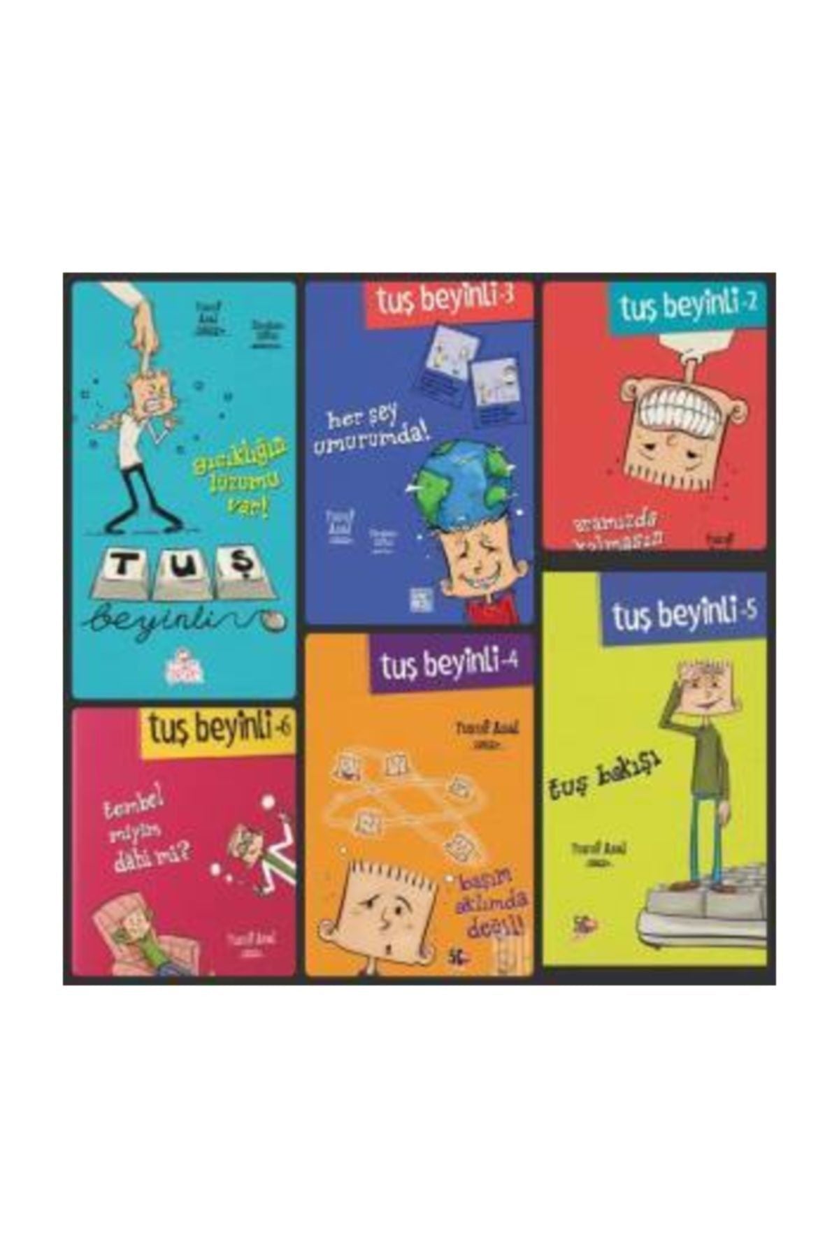 Tuş Beyinli 1-2-3-4-5-6 Kitap Seti /Yusuf Asal / Ciltli kitap kapağı
