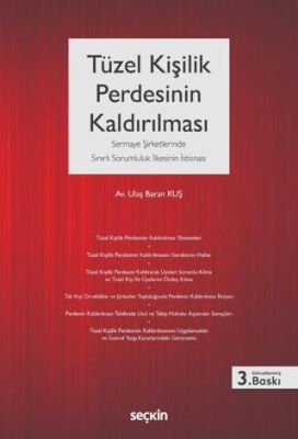 Tüzel Kişilik Perdesinin Kaldırılması - Ulaş Baran Kuş kitap kapağı