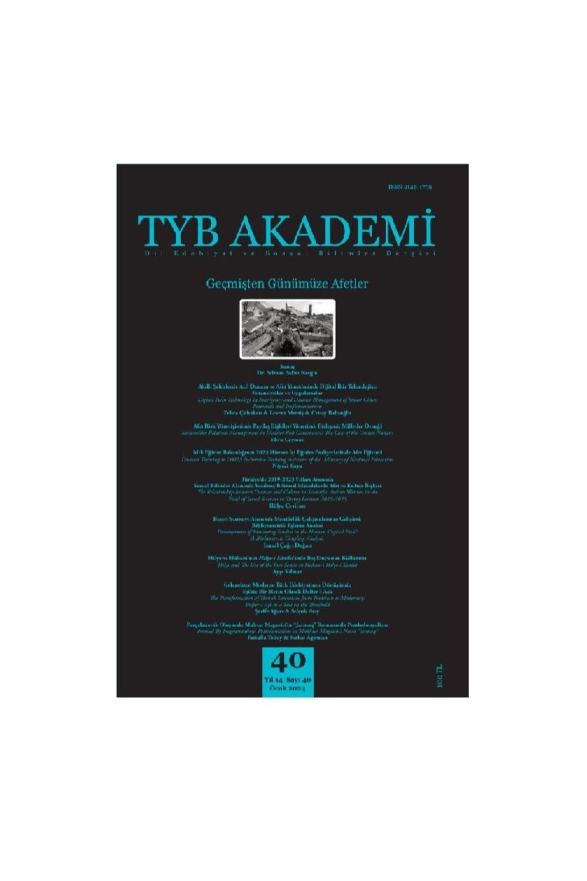 TYB Akademi 40: Geçmişten Günümüze Afetler kitap kapağı