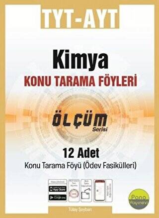 Pano Yayınevi TYT AYT Kimya Konu Tarama Föyleri Ölçüm Serisi 12 Fasikül - Kolektif kitap kapağı