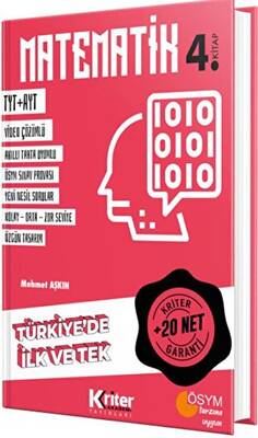 Kriter Akademi 20 Net Garantili Matematik 4 Yayınları - Mehmet Aşkın kitap kapağı