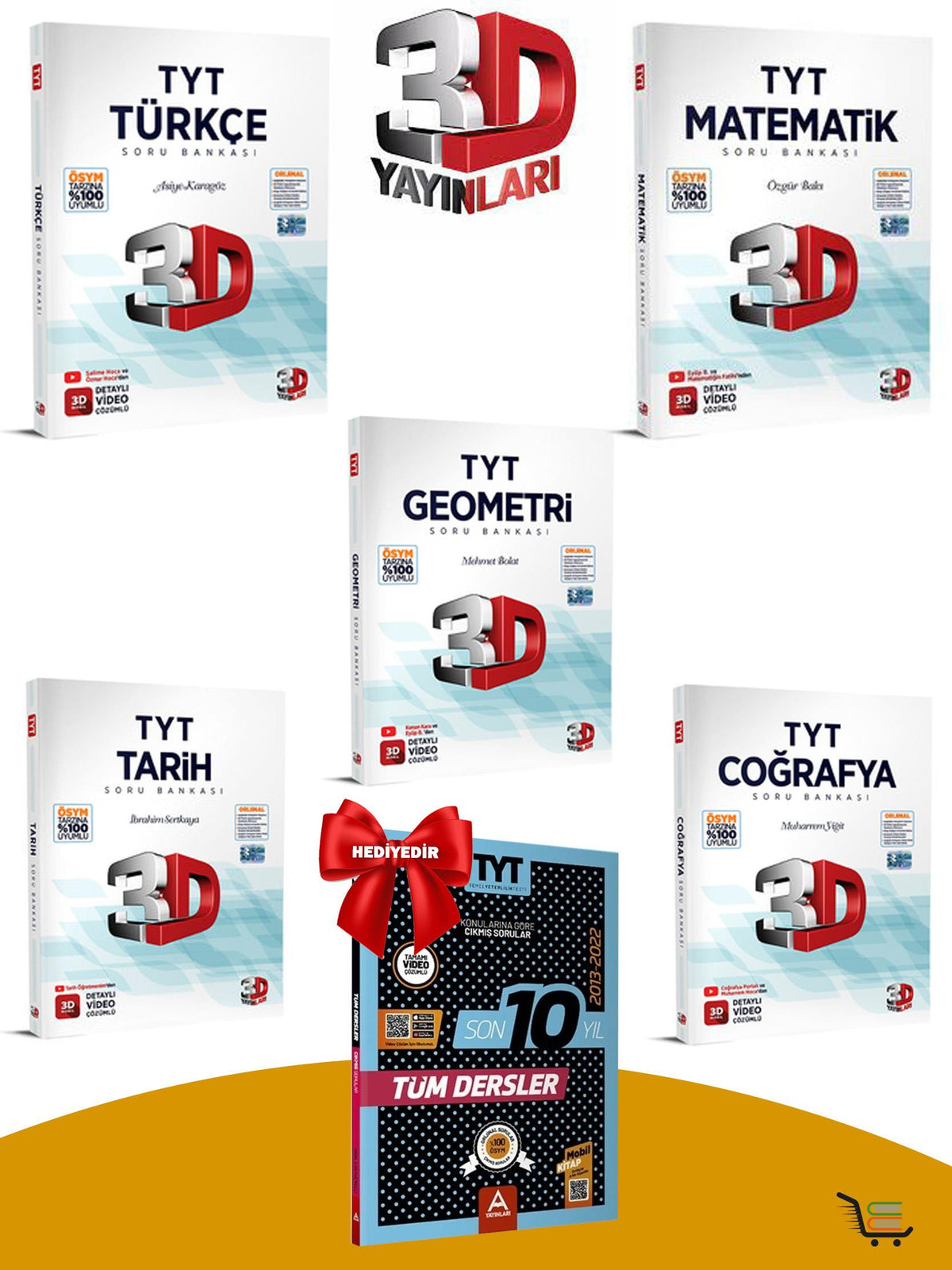 3D TYT Eşit Ağırlık Soru Bankası Seti Çıkmış Sorular Hediyeli! kitap kapağı