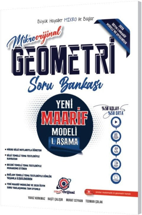 Tyt Geometri Maarif Model 1. Aşama Soru Bankası Mikro kitap kapağı
