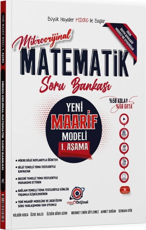 Tyt Matematik Maarif Modeli 1. Aşama Soru Bankası Mikro kitap kapağı
